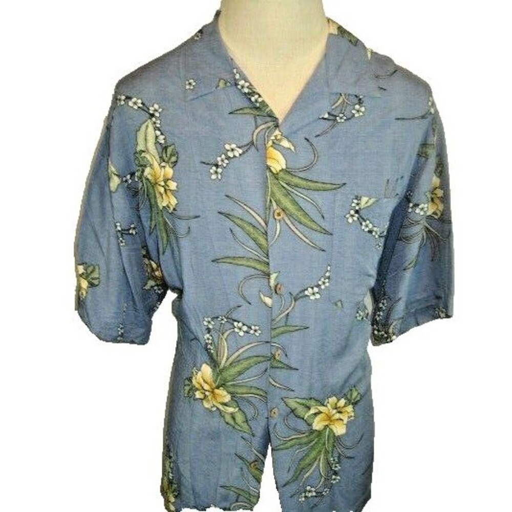 Mens Breakwater Multicolor Aloha Hawaiian Island Rayon SS Casual Shirt sz L